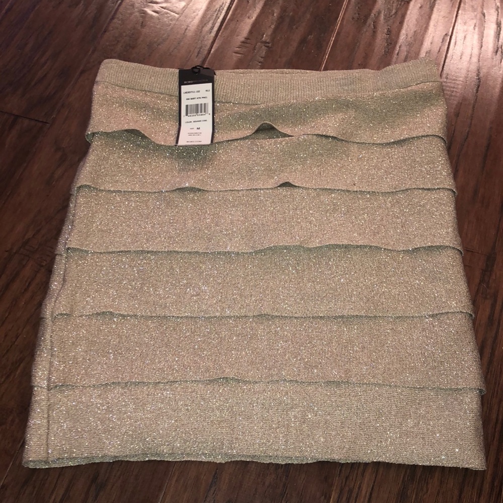 BCBGMAXAZRIA Gold Pencil Skirt